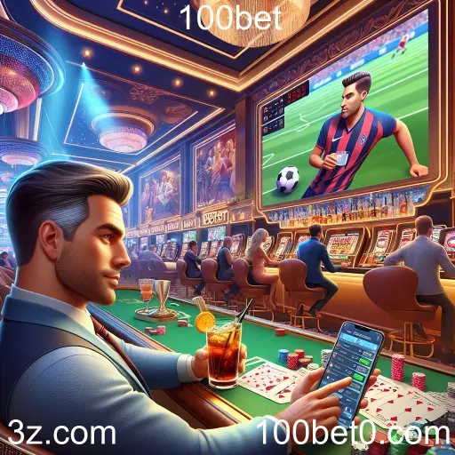 Imagem promocional da 100bet mostrando a plataforma e suas vantagens